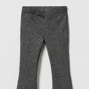 Zara Girls Ribbed Sparkly Flared Leggings - Size 7